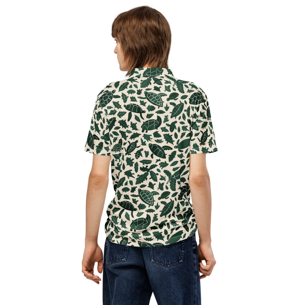 Turtle Canopy on Men's Slim Fit Polo Shirt — Back