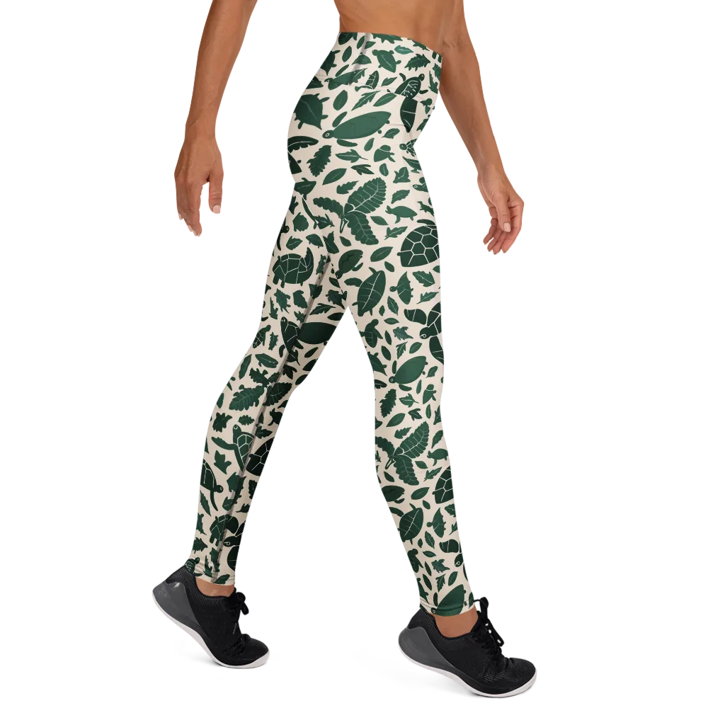 Turtle Canopy on Yoga Leggings — Right