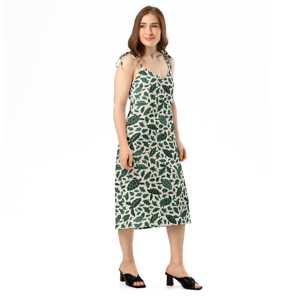 Turtle Canopy on Slip Dress — Right Front