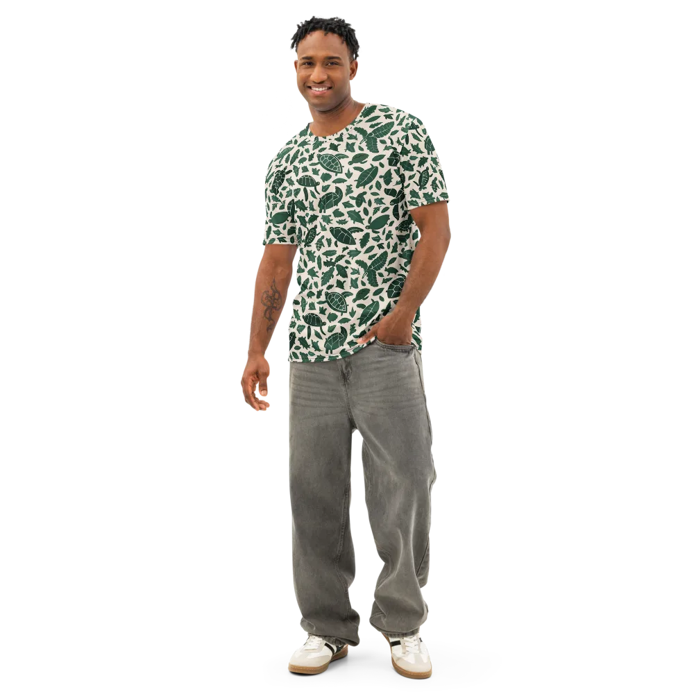 Turtle Canopy on Men's Cotton Crew Neck T-Shirt — Front