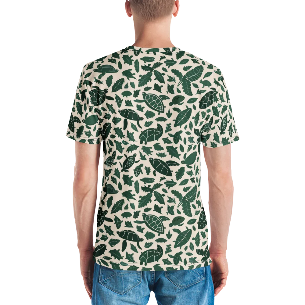 Turtle Canopy on Men's Crew Neck T-Shirt — Back