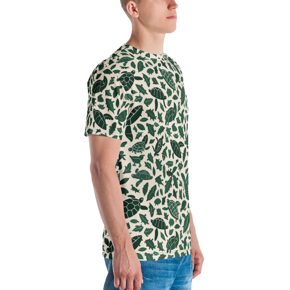 Turtle Canopy on Men's Crew Neck T-Shirt — Right
