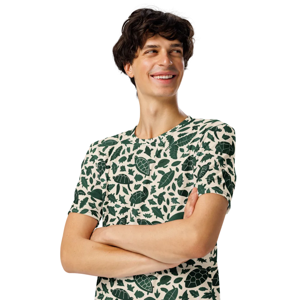 Turtle Canopy on Men's Crew Neck T-Shirt — Left Front