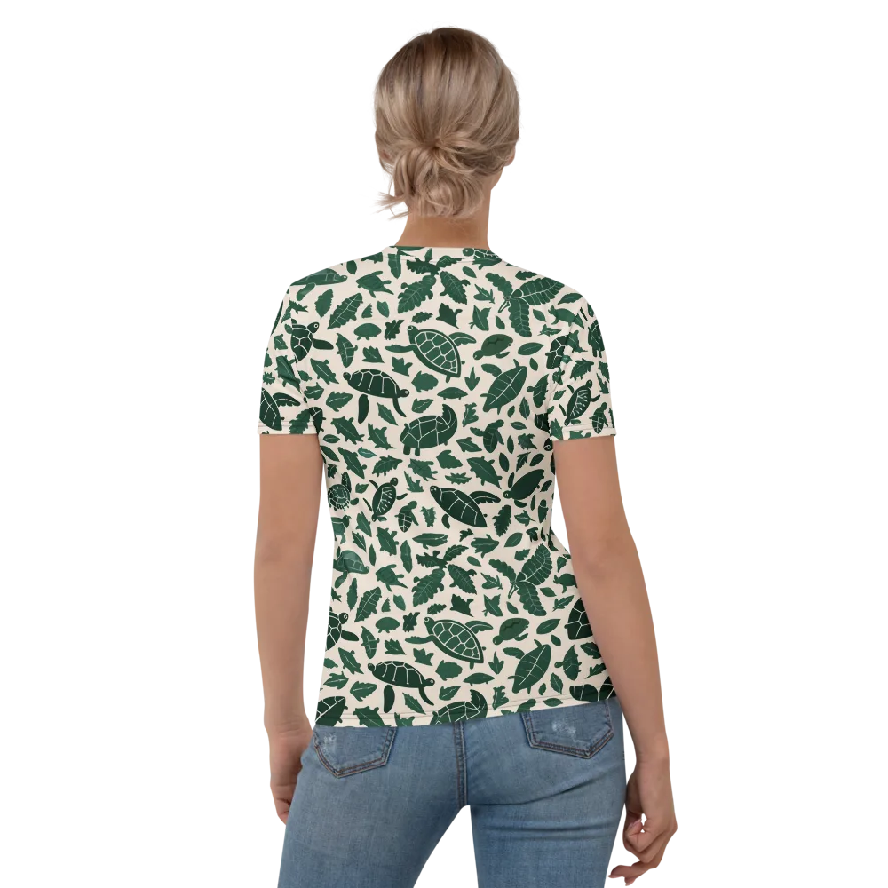 Turtle Canopy on Women's Crew Neck T-Shirt — Back