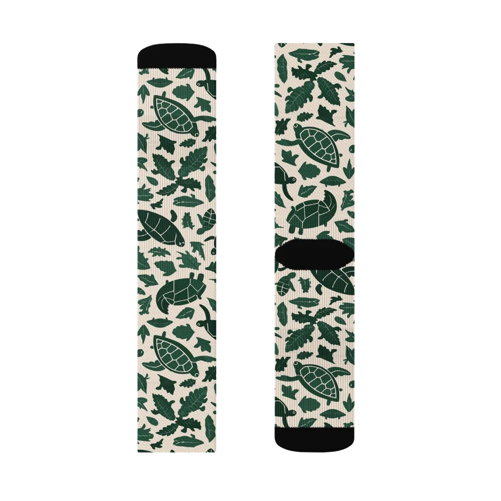 Turtle Canopy on Socks — Left Sock