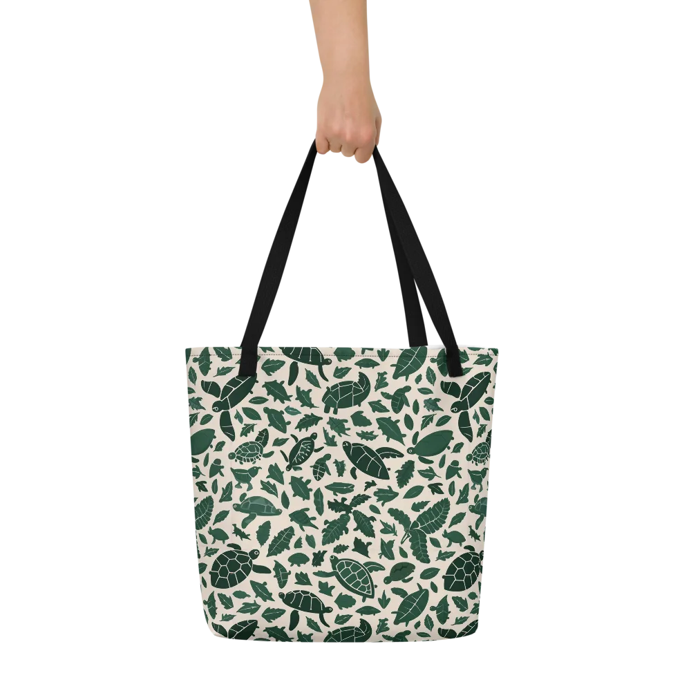Turtle Canopy on Large Tote Bag W/ Pocket — Front