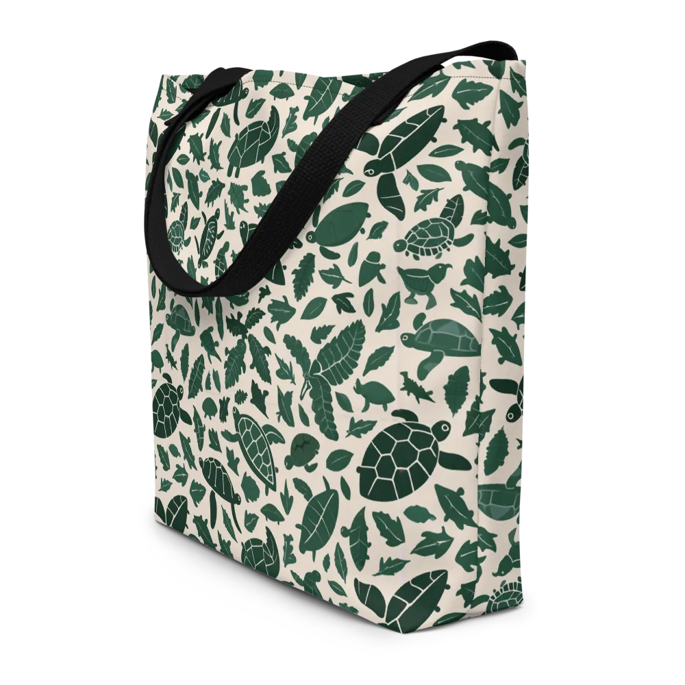 Turtle Canopy on Large Tote Bag W/ Pocket — Front