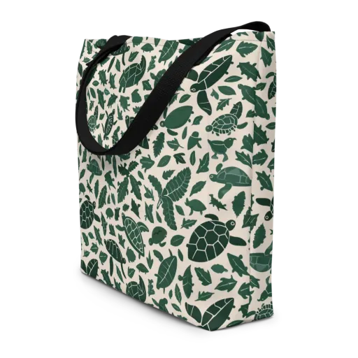 Turtle Canopy on a Large Tote Bag W/ Pocket