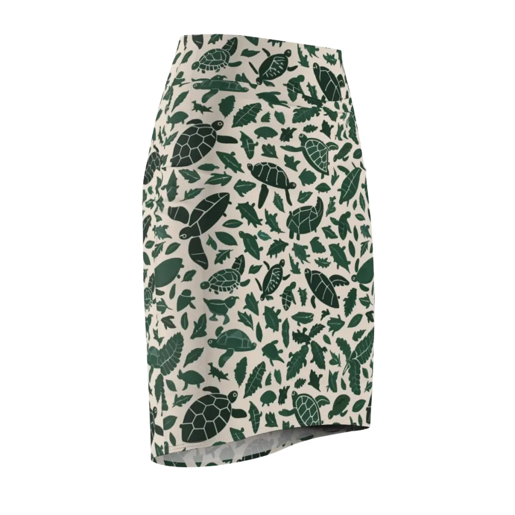 Turtle Canopy on Pencil Skirt — Front Side