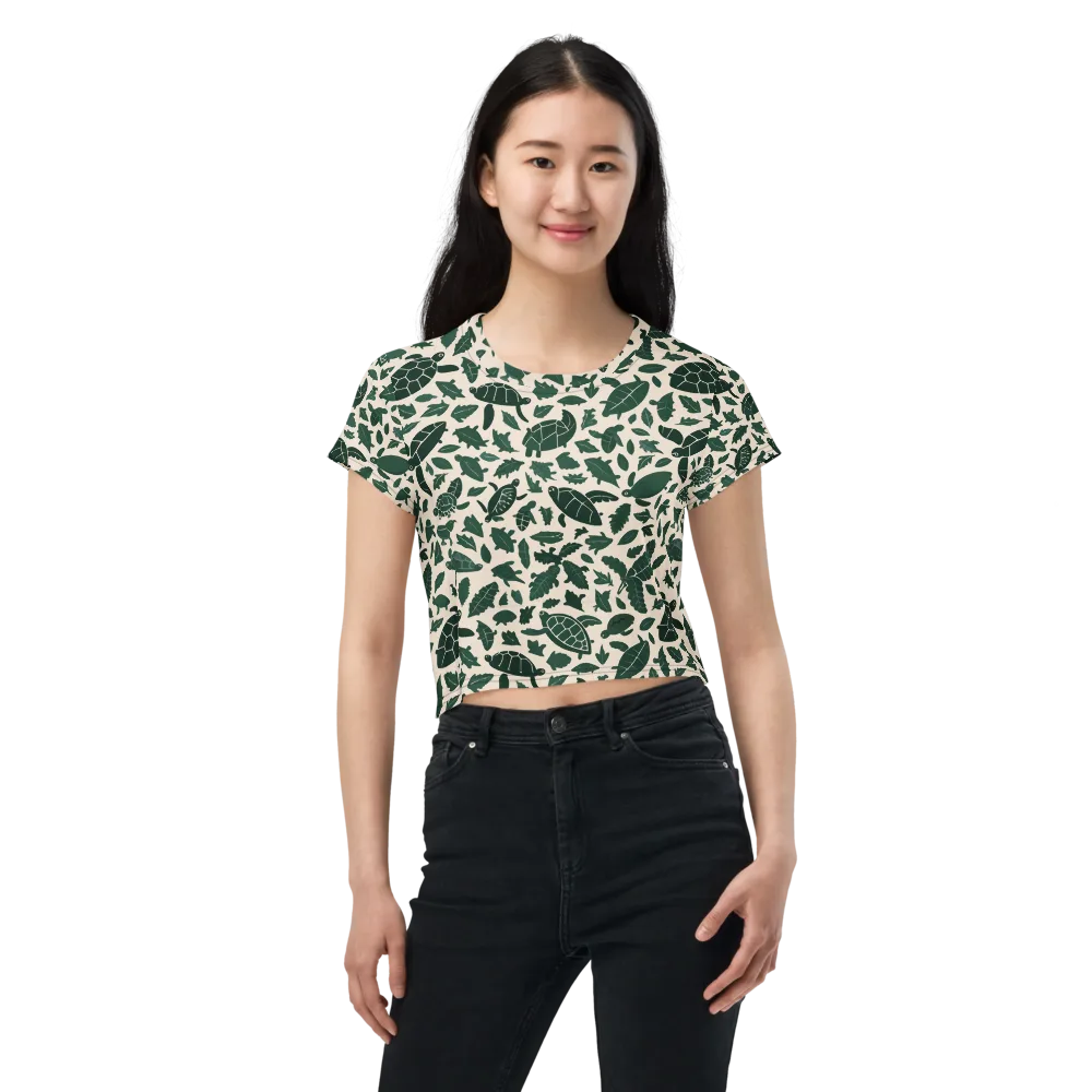 Turtle Canopy on Crop Tee — Front