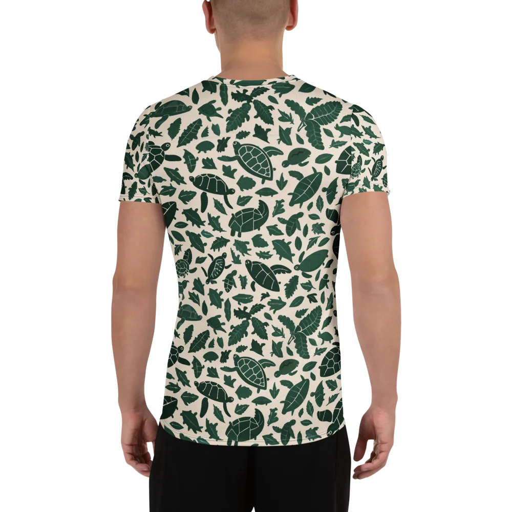 Turtle Canopy on Men's Athletic T-Shirt — Back