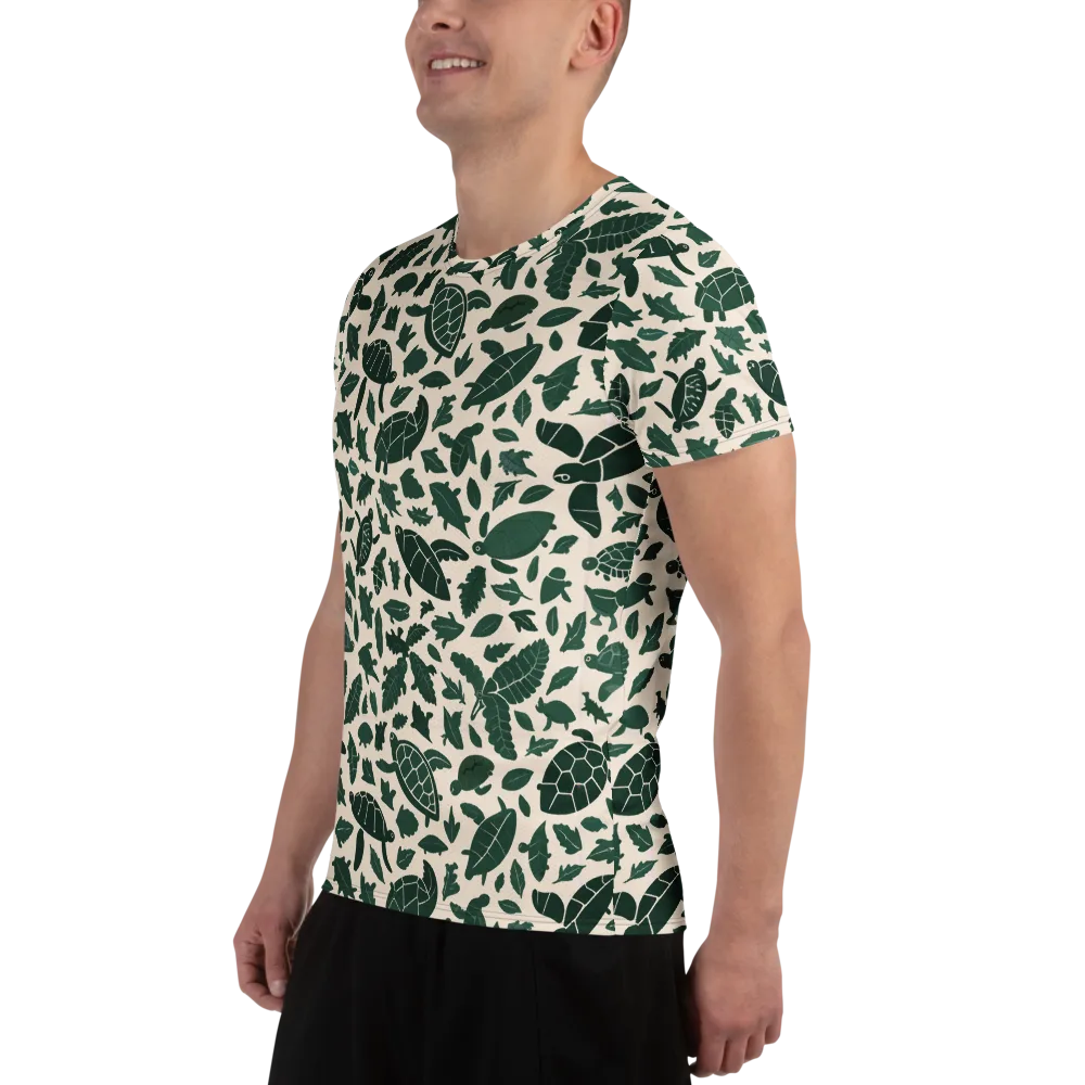 Turtle Canopy on Men's Athletic T-Shirt — Left