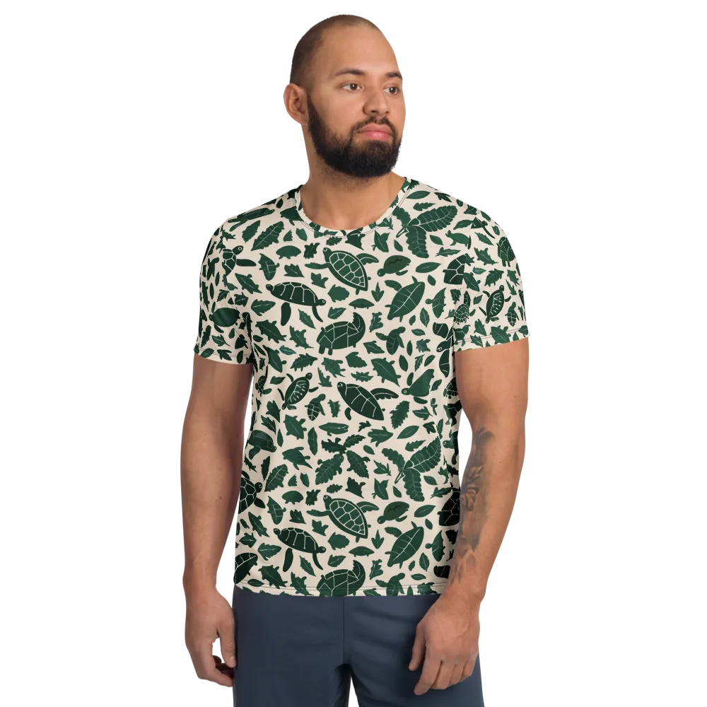 Turtle Canopy on Men's Athletic T-Shirt — Front