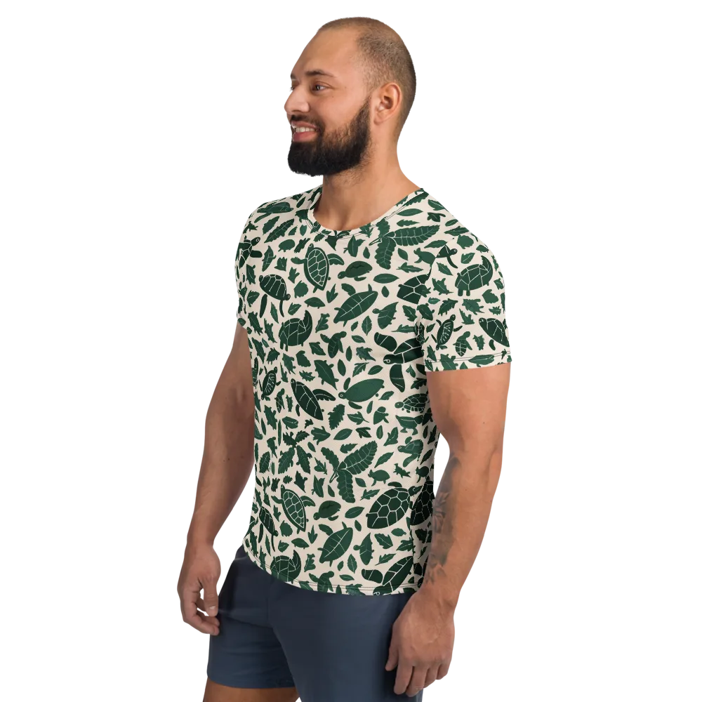 Turtle Canopy on Men's Athletic T-Shirt — Left