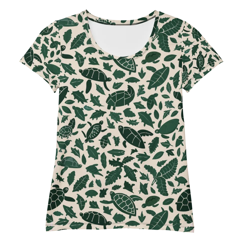 Turtle Canopy on Women's Athletic T-Shirt — Front
