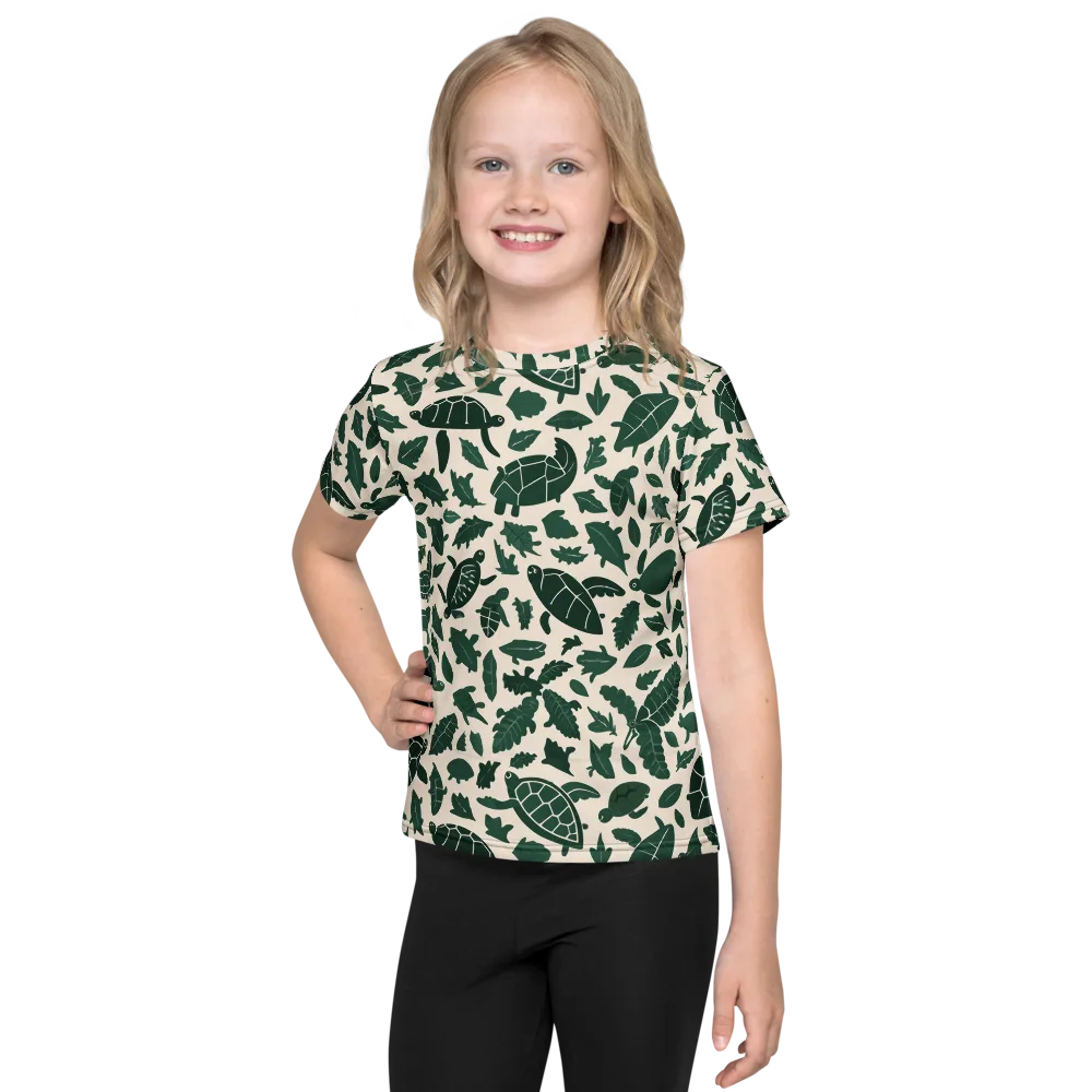 Turtle Canopy on Kids Crew Neck T-Shirt — Front