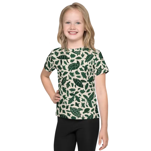 Turtle Canopy on a Kids Crew Neck T-Shirt