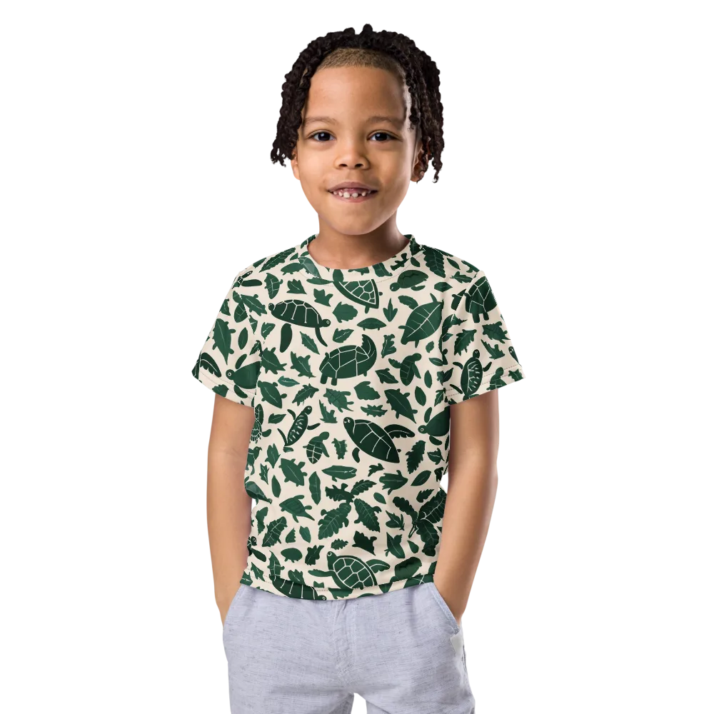 Turtle Canopy on Kids Crew Neck T-Shirt — Front