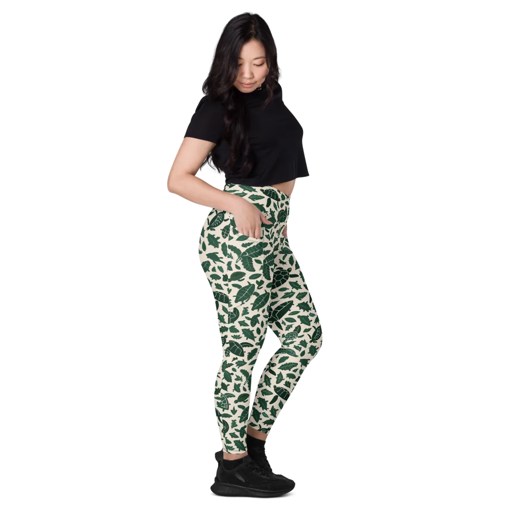 Turtle Canopy on Leggings with Pockets — Right