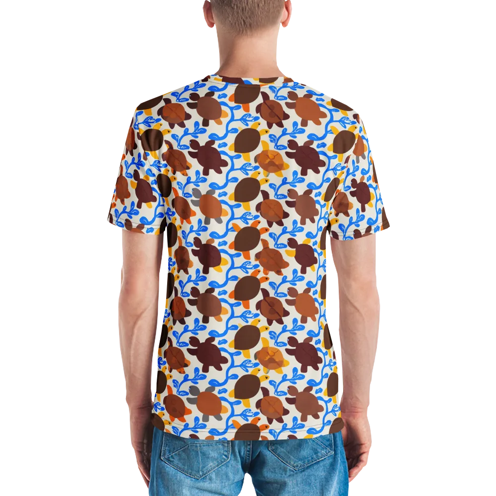 Turtle Current on Men's Crew Neck T-Shirt — Back