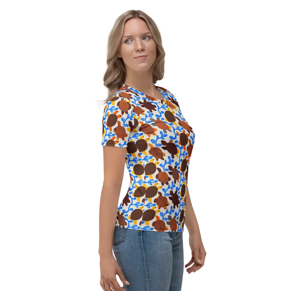 Turtle Current on Women's Crew Neck T-Shirt — Right