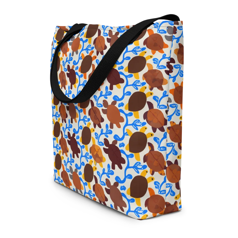 Turtle Current on Large Tote Bag W/ Pocket — Front