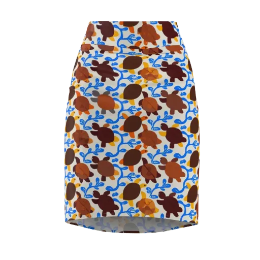 Turtle Current on a Pencil Skirt