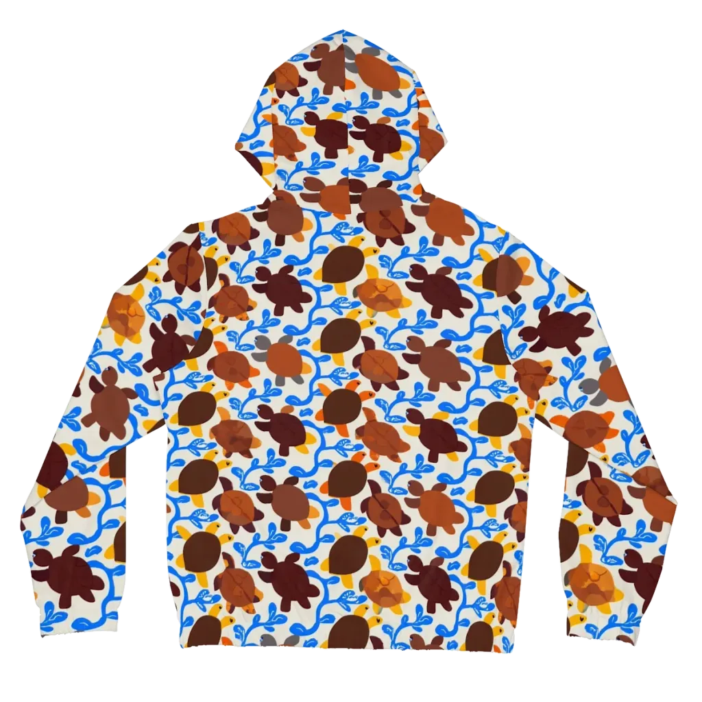 Turtle Current on Women's Full-Zip Hoodie — Back