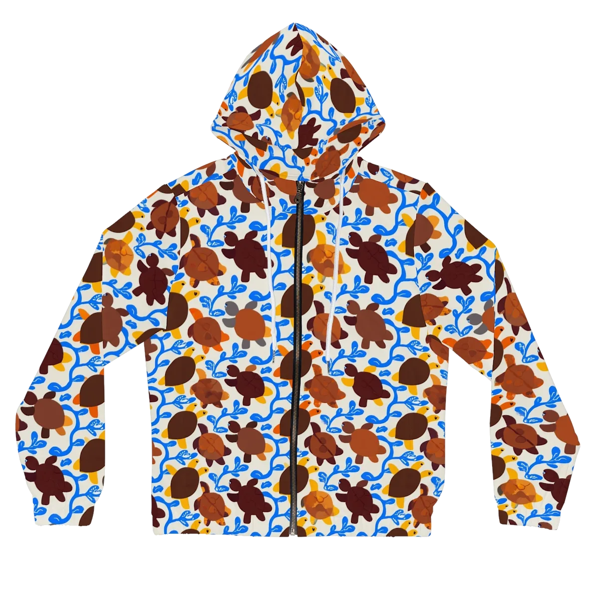 Turtle Current on Women's Full-Zip Hoodie — Front