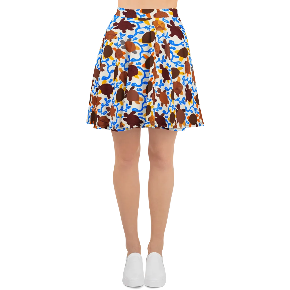 Turtle Current on Skater Skirt — Front