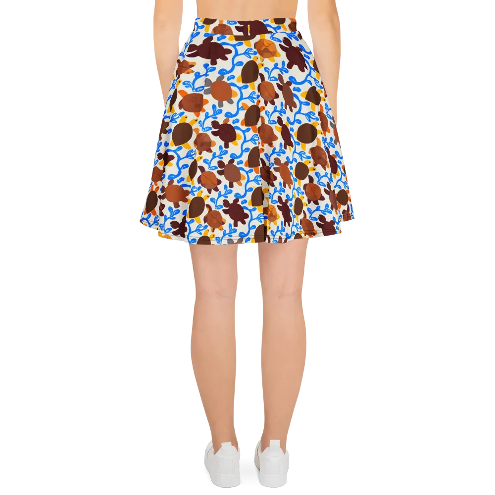 Turtle Current on Skater Skirt — Back