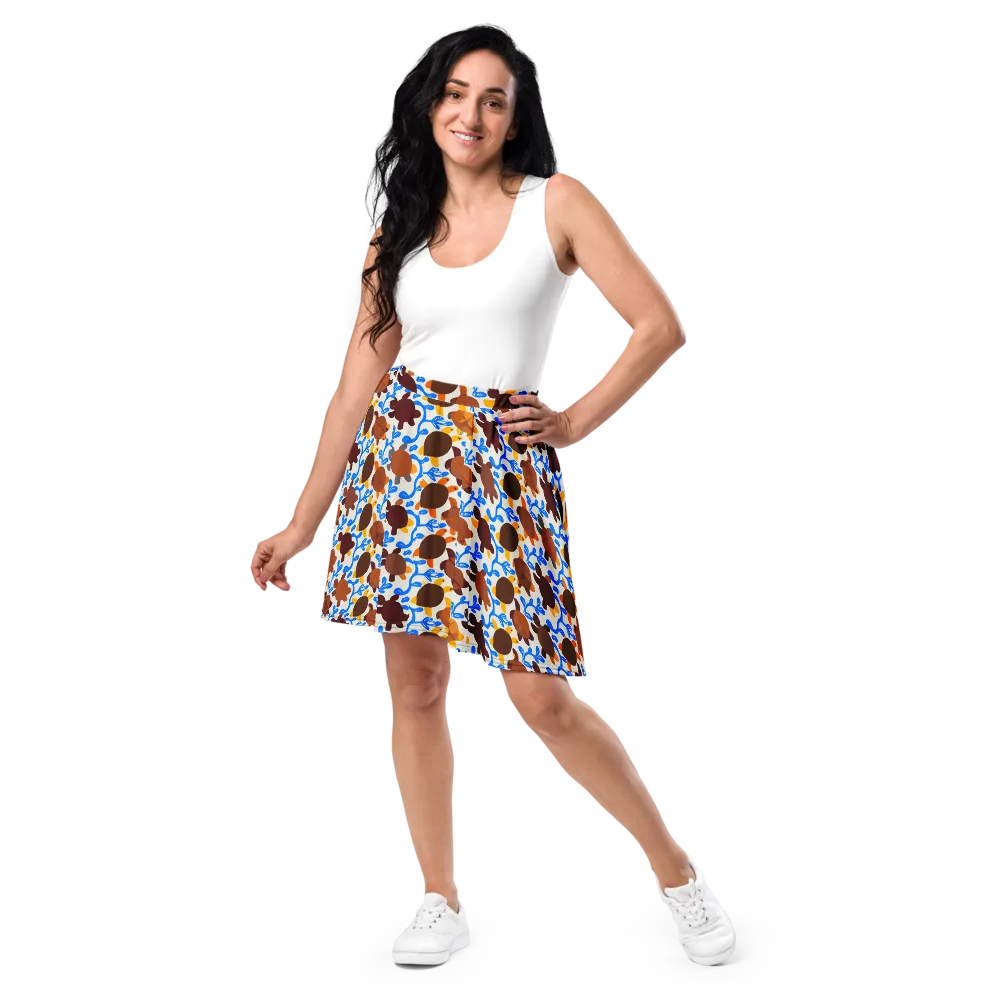 Turtle Current on Skater Skirt — Front