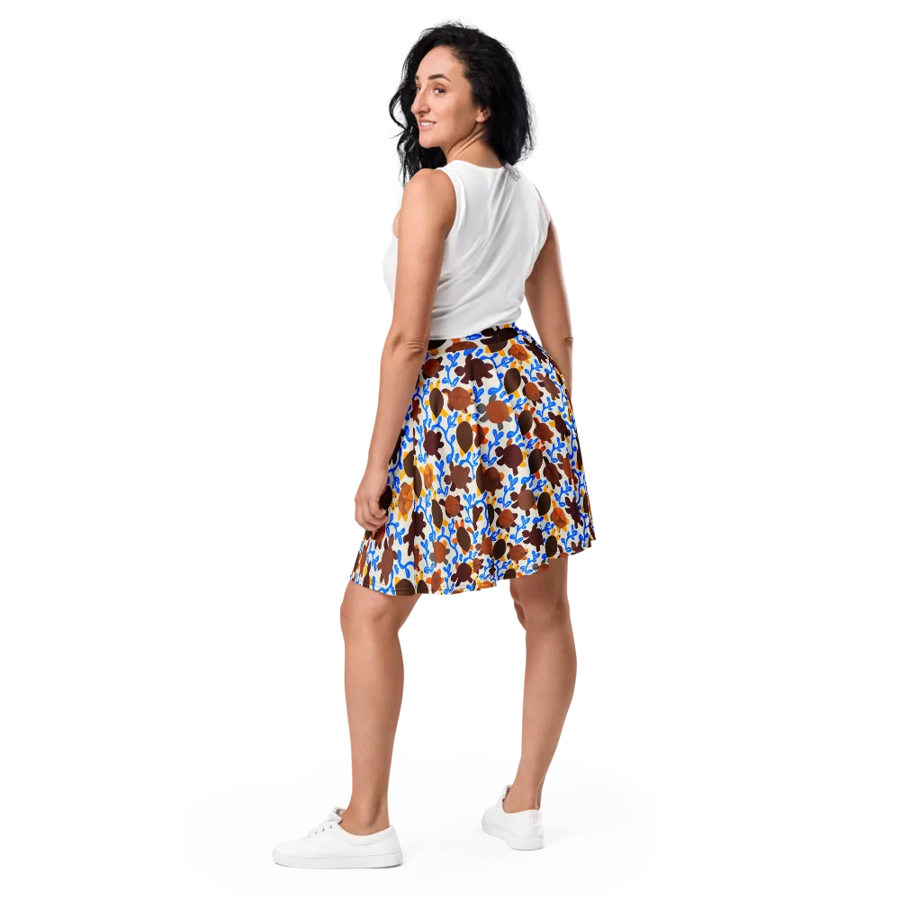 Turtle Current on Skater Skirt — Back