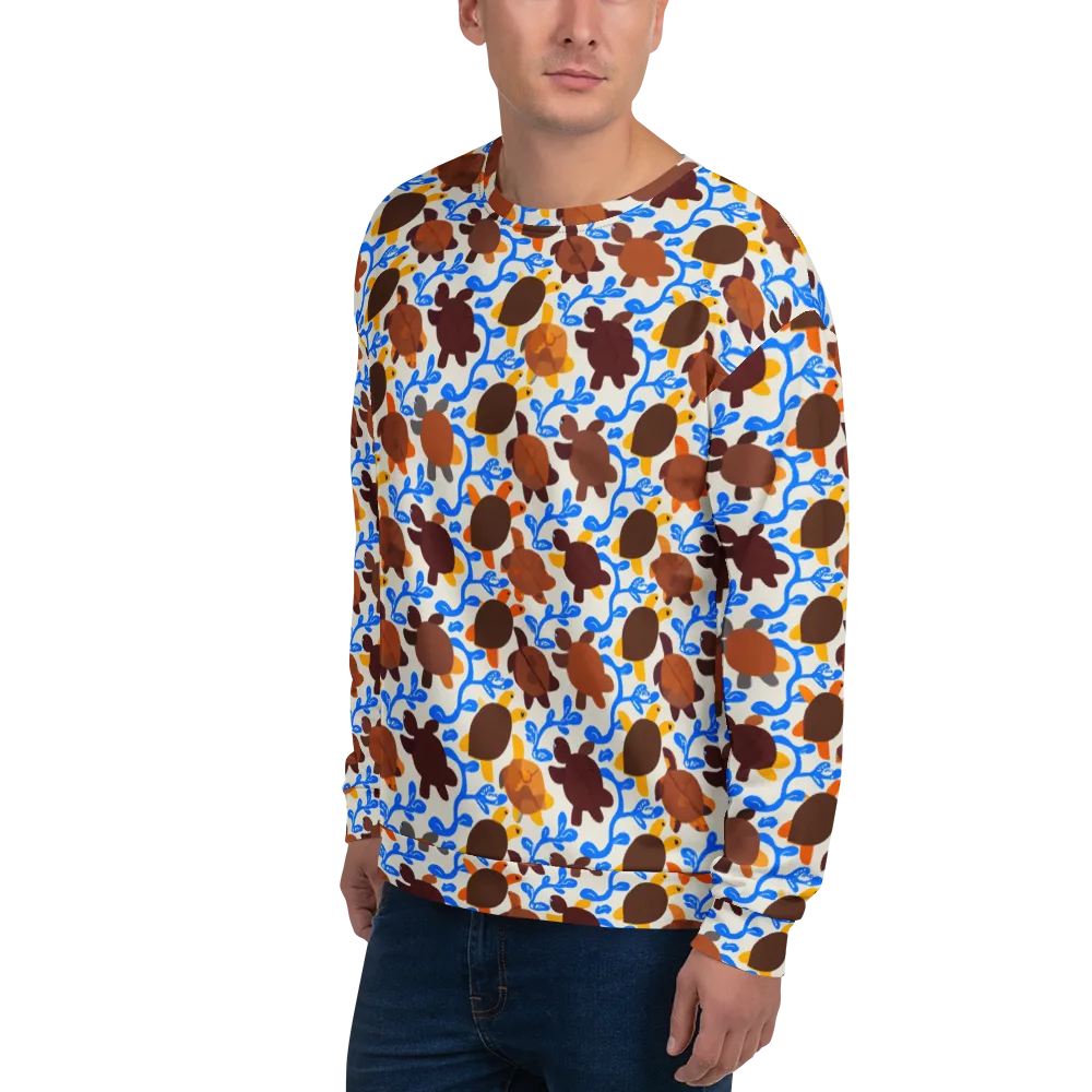 Turtle Current on Sweatshirt — Left Front