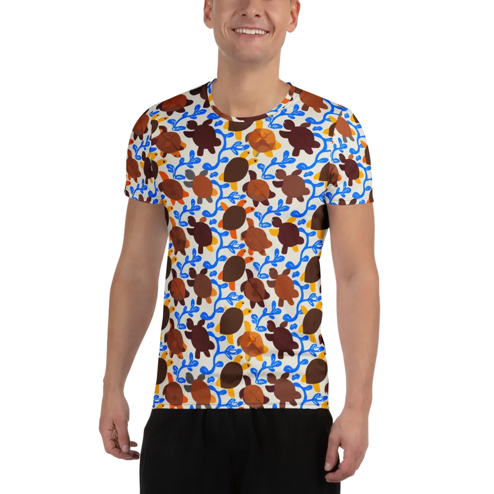 Turtle Current on Men's Athletic T-Shirt — Front