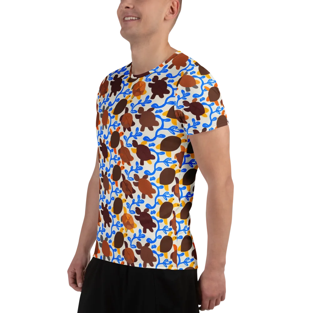 Turtle Current on Men's Athletic T-Shirt — Left