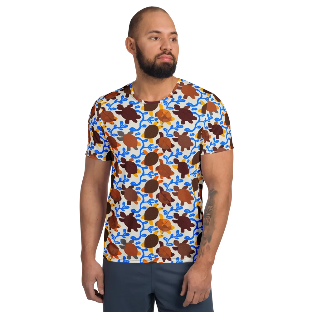 Turtle Current on Men's Athletic T-Shirt — Front