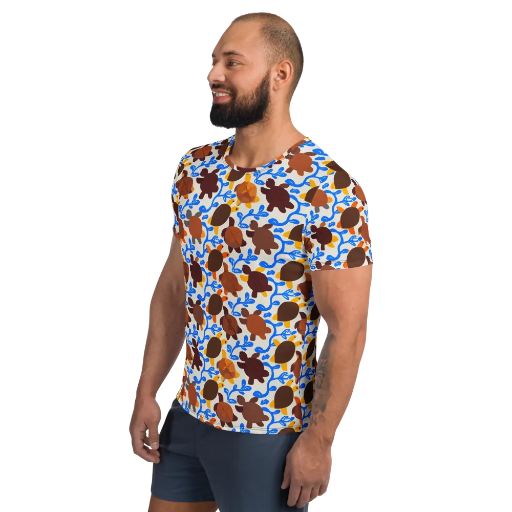 Turtle Current on Men's Athletic T-Shirt — Left