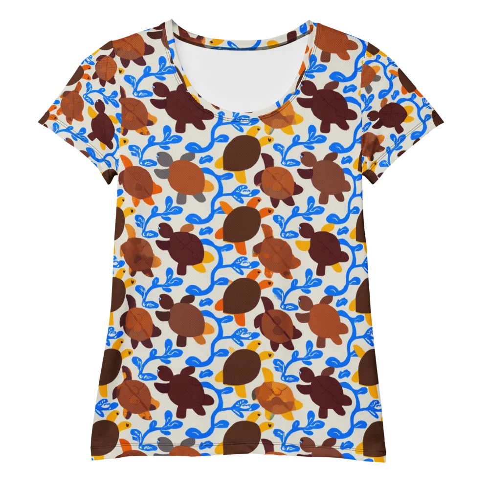 Turtle Current on Women's Athletic T-Shirt — Front