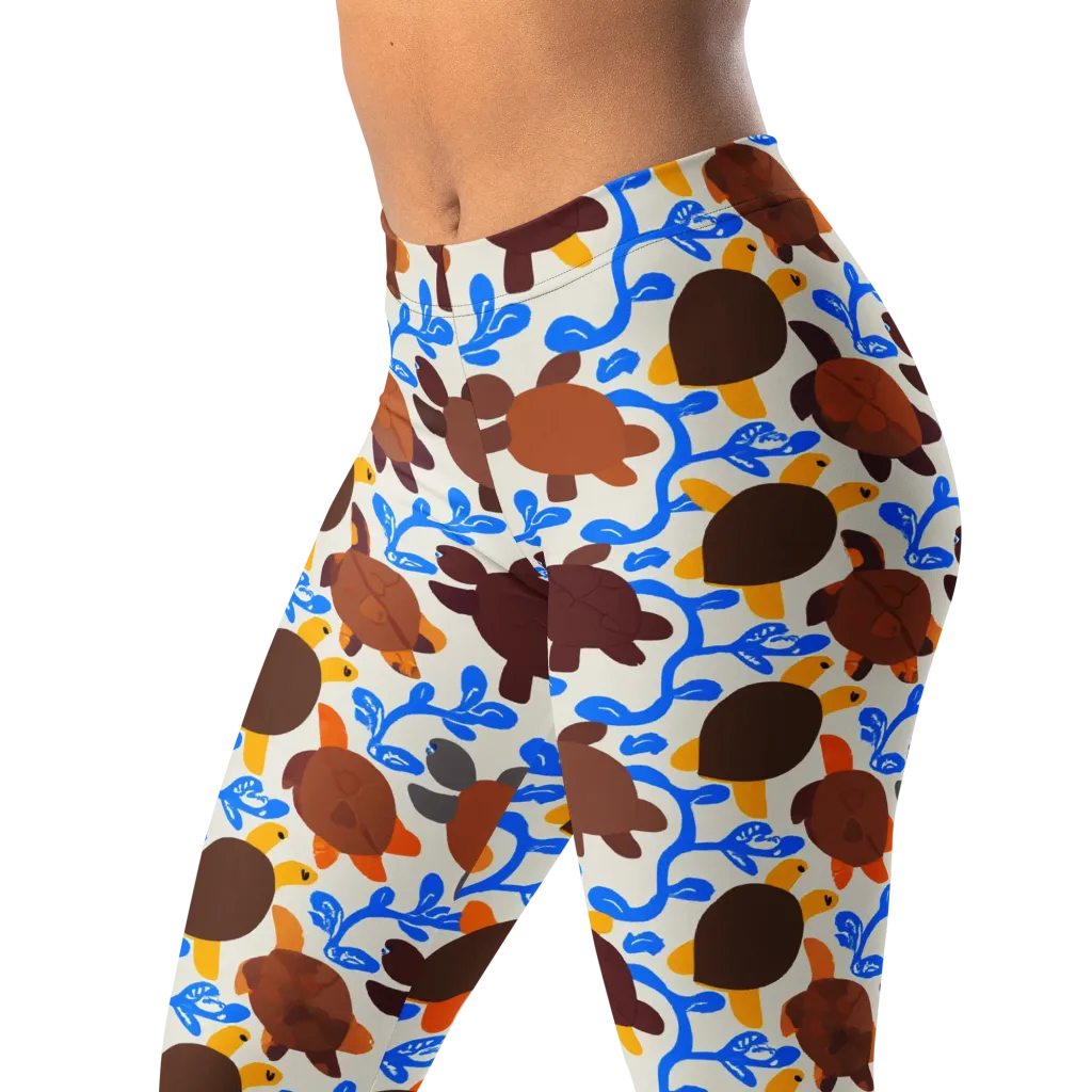 Turtle Current on Leggings — Left Front