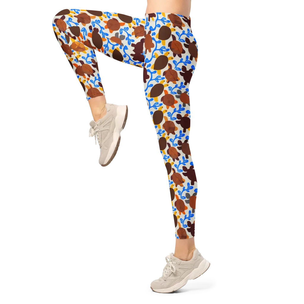 Turtle Current on Leggings — Left