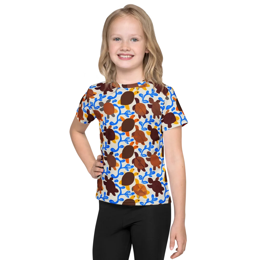 Turtle Current on Kids Crew Neck T-Shirt — Front