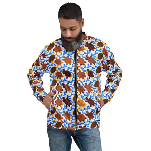 Turtle Current on a Bomber Jacket