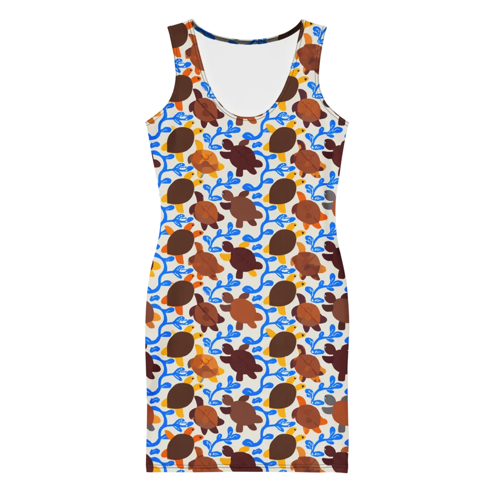 Turtle Current on Bodycon Dress — Front