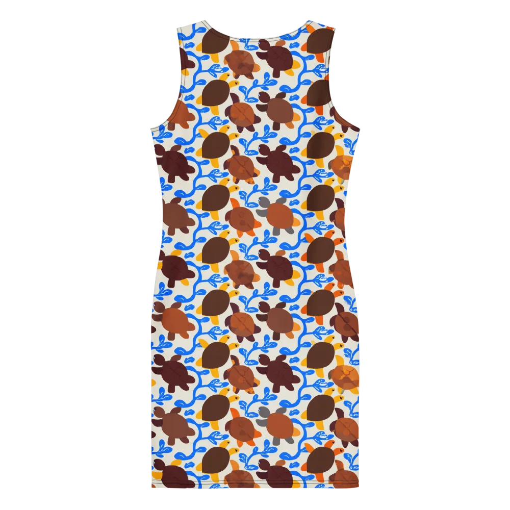 Turtle Current on Bodycon Dress — Back