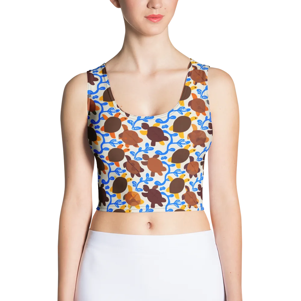 Turtle Current on Crop Top — Front