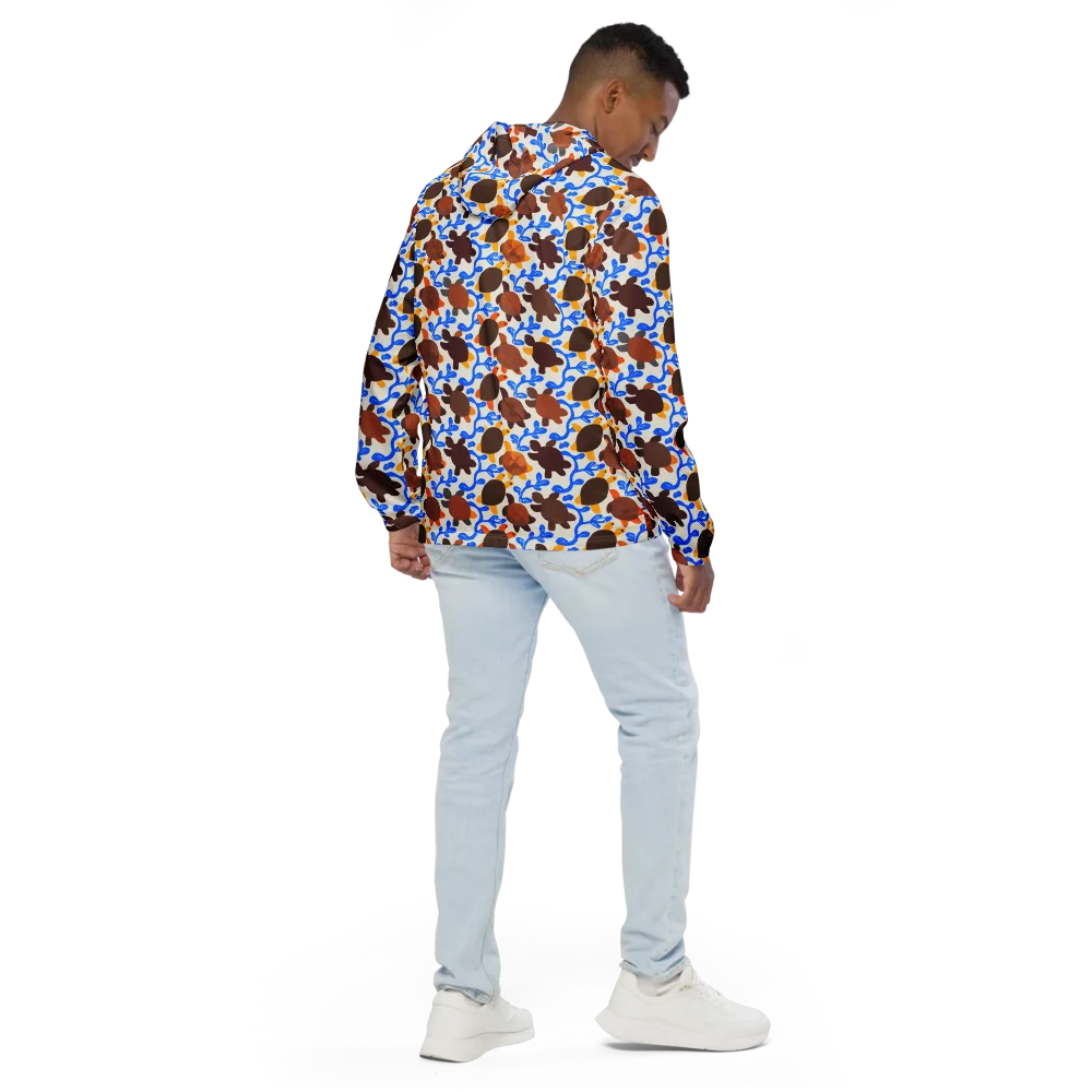 Turtle Current on Men's Windbreaker — Back