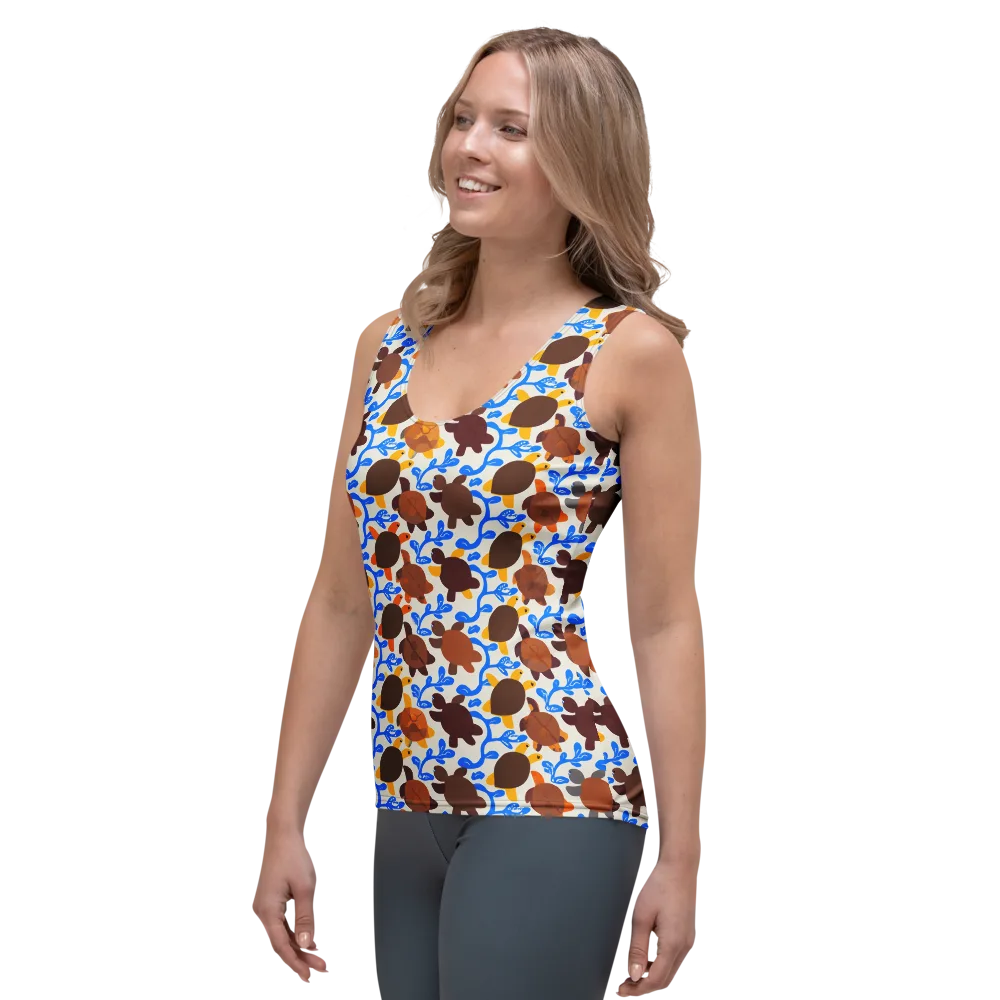 Turtle Current on Women's Tank Top — Left Front