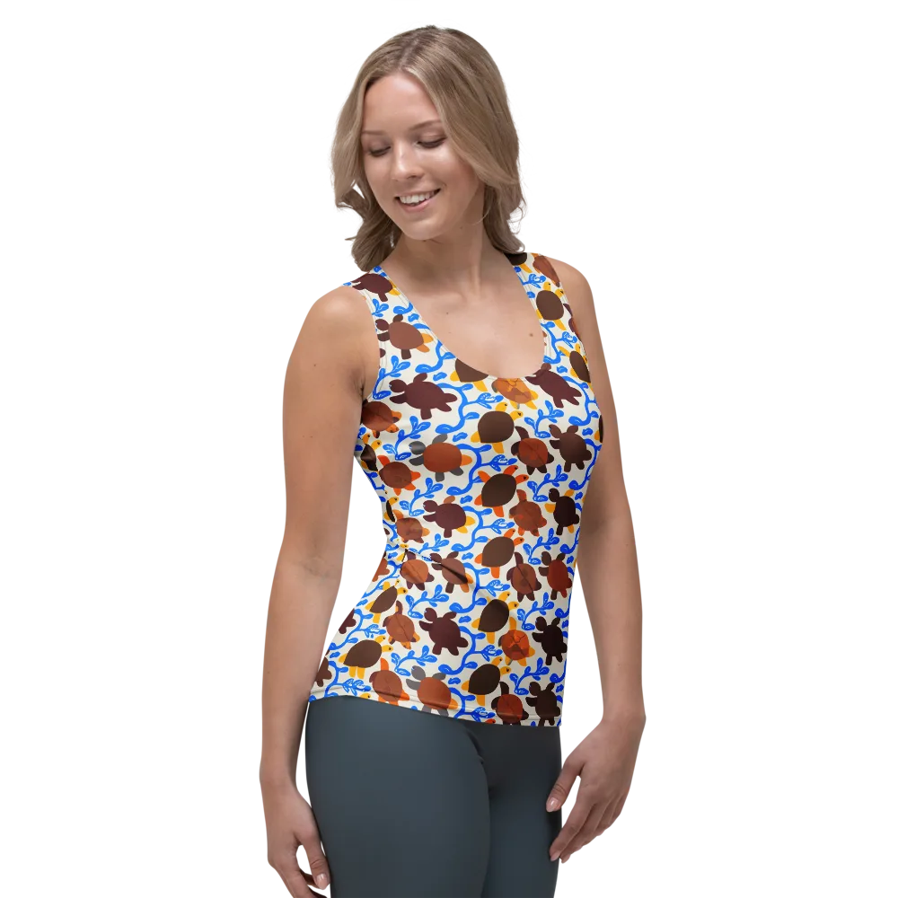 Turtle Current on Women's Tank Top — Right Front