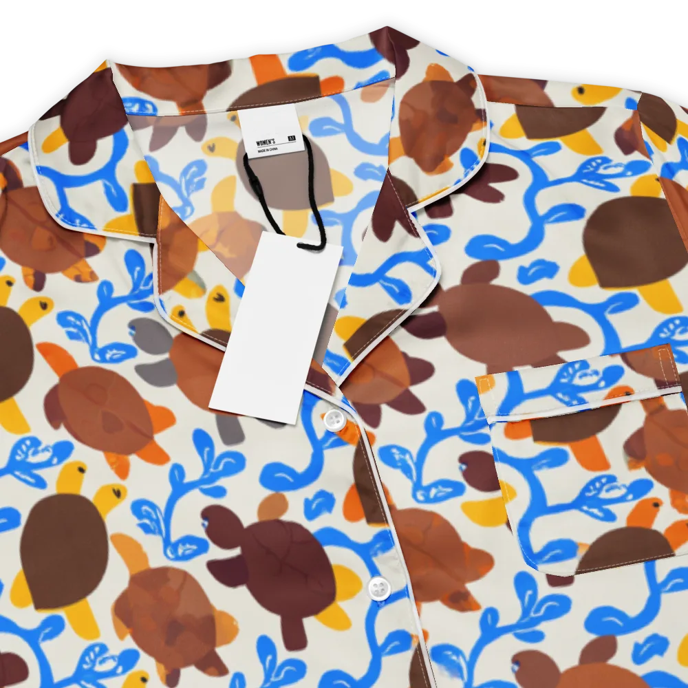 Turtle Current on Women's Short Sleeve Pajama Top — Product details